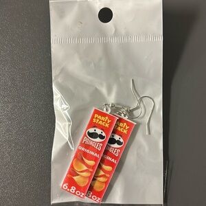 Pringles Print Drop Style Earrings